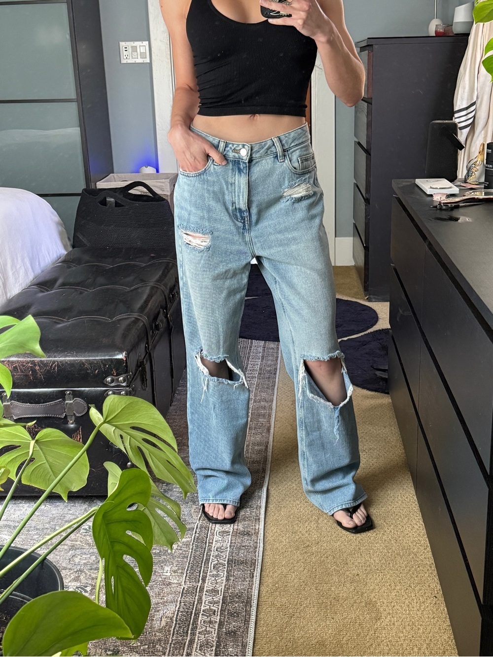 PacSun Light Blue Distressed Boyfriend Jeans
